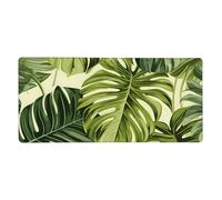 Tropical Palm Leaves Mouse Mat Hawaii Gaming Mouse Pad with Stitched Edges Non-Slip Large Desk Mat for PC Laptop Office Home Gamer 900x400x3mm Keyboard Mousepad