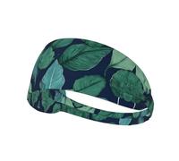 Tropical Palm Leaves Print Non-Slip Elastic Running Headband, Sweat Absorbing Stretchy Hair Bands For Gym Yoga, Soft Skin-Friendly Foldable Workout Headband