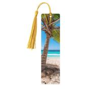 Tropical Palm Oceans Bookmarks with Tassels - Pack of 5
