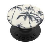 Tropical Palm Tree Art Design, Coastal Home Decor, Island PopSockets Adhesive PopGrip