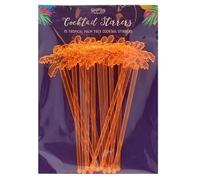 Tropical Palm Tree Cocktail Stirrers, Orange, Pack of 15