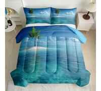 Tropical Palm Tree Coverless Duvet Super King Reversible