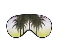 Tropical Palm Tree Eye Mask, Side Sleeping Mask Light Blindfold Sleeping Mask Nose Pad and Elastic Band for Children Women and Men