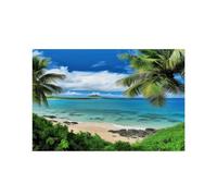 Tropical Palm Tree Hawaii Beach Placemats Non-Slip Heat Resistant Table Mats Flax Washable Cloth Place Mats Easy to Clean Premium Placemat for Kitchen Dining Table Decor Party Outdoor