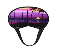 Tropical Palm Tree Print Sleep Mask, Eye Sleeping Mask for Women and Men for Total Darkness, Reduces Puffy Eye Mask