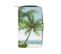 Tropical Palm Tree Wallet Multifunctional Wallets for Men Compact Wallet Purse Passport Bag