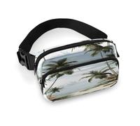 Tropical Palm Trees Fanny Pack Crossbody Bags Waist Bag Zipper Belt Bag Waist Pack Hip Bum Bag with Adjustable Strap