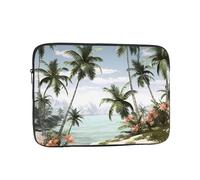 Tropical Palm Trees Laptop Bag 17 inch Business Briefcase Gifts for Men Women Water Resistant Laptop Sleeve Carry On Laptop Case Shockproof Protective Computer Bag Notebook Case