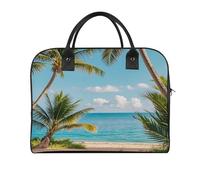 Tropical Palm Trees Laptop Tote Bag Casual Travel Handbag Multi Pocket Shoulder Bags for Work Travel