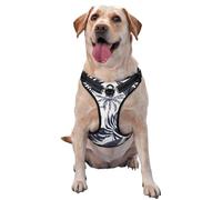 Tropical Palm Trees Leaves Silhouette Hawaiian,Pet Harness,Adjustable Reflective Dog Harness,Pet Leash Vest,L