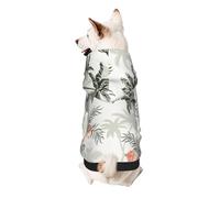 Tropical Palm Trees Print Dog Hoodie For Small Dogs, Warm, Soft, And Breathable Sweatshirt, Easy To Wear Jumper, Pet Winter Weather Coat Pullover