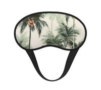 Tropical Palm Trees Sleep Mask for Side Sleeper Soft Breathable Sleeping Eye Mask Blackout Silk Eye Sleep Shade Cover with Elastic Strap Night Blindfold for Women Men Travel Nap