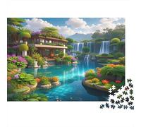 Tropical Paradise Jigsaw Puzzles 1000 Pieces Recycled Paper for Adults Puzzle for Adults Educational Game Decompression Fun Home Present Great Gift Idea 52x38cm/1000pcs