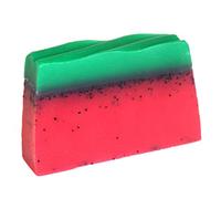 Tropical Paradise Soap, Watermelon Scented, Moisturising with Poppy Seeds, 100g, Hand-Made Body Soap with Coconut Oil