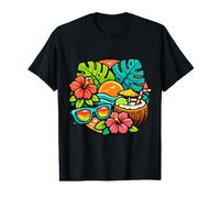Tropical Paradise Summer Beach Vibes Art Value Graphic T-Shirt