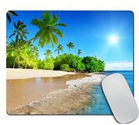 Tropical Paradise Sunshine Beach Coast Sky Ocean Mousepad Non-Slip Rubber Gaming Mouse Pad Rectangle Mouse Pads For Computers Laptop 7.9X9.4 Inch