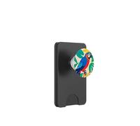 Tropical Parrot Bird Jungle Leaves Colorful Design PopSockets PopWallet for MagSafe