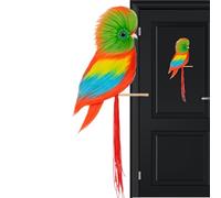 Tropical Parrot Decor, Funny Ornament, Weatherproof Parrots Figurine with Bright Colors, Outdoor Home Decoration, Parrot Statue with Tropical Style, Decor for Garden Patio