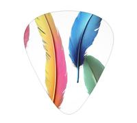 Tropical parrot feathers Printed pick set - 12 pieces, thin, medium and thick guitar picks, suitable for guitar, bass, electric guitar and ukulele