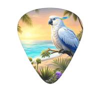 Tropical Parrot Paradise Guitar Picks Gift Set - 12 Smooth Durable Plectrums For Acoustic, Electric & Bass Guitar, Perfect Present For Guitar Lovers & Musicians