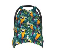 Tropical Parrot Print Baby Car Seat Covers, Breathable Nursing Cover Breastfeeding Cover, Stroller Covers, Multi-use Infant Carseat Canopy, Baby Boys Girls Newborn Essentials