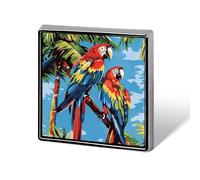 Tropical Parrots Custom Lapel Pins Square Brooch Tie Suit Dress Accessories for Men Women Wedding Birthday