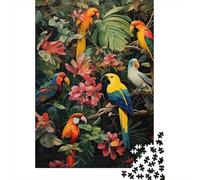 Tropical Parrots Jungle 1000 Pieces Sturdy Cardboard Premium Jigsaw Puzzle Family Lovers Stress Relief Gifts Value Pack 70x50cm/1000pcs
