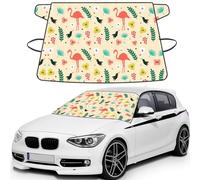 Tropical Pattern Printed Car Windshield Snow Cover, Waterproof Windshield Cover for Ice, Snow & Sun, Fits Most Cars & SUVs - 69x42.5''