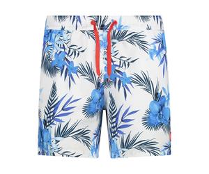 Tropical patterned swim shorts CMP Blanc M