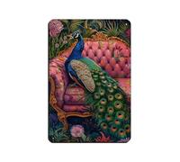 Tropical Peacock on Sofa Poster Peacock Tin Sign Vintage Metal Pub Club Cafe Bar Home Wall Art Decoration Poster Retro 8x12inch(20x30cm)
