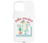 Tropical Piña Colada Retro Cocktail Pineapple Drink Beach Case for iPhone 15