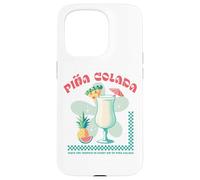 Tropical Piña Colada Retro Cocktail Pineapple Drink Beach Case for iPhone 15 Pro