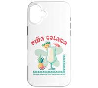 Tropical Piña Colada Retro Cocktail Pineapple Drink Beach Case for iPhone 16 Plus