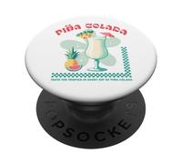 Tropical Piña Colada Retro Cocktail Pineapple Drink Beach PopSockets Adhesive PopGrip