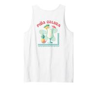 Tropical Piña Colada Retro Cocktail Pineapple Drink Beach Tank Top