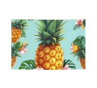 Tropical Pineapple Banner Party Decor Flag Photography Backdrop Banner Signs with Hanging Ropes Background Banners for Wall Signs Party Decor Flag Photo Props 71 x 47 Inch