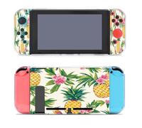 Tropical Pineapple Bird Floral Slim Protective Cover for Switch Hard PC Handle Protector with Foldable Stand