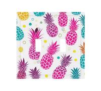 Tropical Pineapple Durable and Stylish Wall Plate - Full-Surface Print, Pc Material, Heat & Fade Resistant, Easy to Install