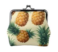 Tropical Pineapple Hawaiian Print Lightweight Women Coin Purse Exquisite Waterproof Small Pouch for Coins Cards