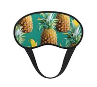 Tropical Pineapple Hawaiian Print Sleep Mask for Side Sleepers Cute Blackout Eye Mask Shades Cover for Home or Travel