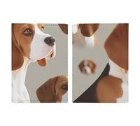 Tropical Pineapple Passport Wallet Travel Passport Holder Pu Passport Cover Slim Card Case Cover for Women Men Leather Holder Case Travelling Essentials, Beagle Doggy, 20.3x13.8cm