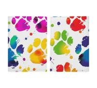 Tropical Pineapple Passport Wallet Travel Passport Holder Pu Passport Cover Slim Card Case Cover for Women Men Leather Holder Case Travelling Essentials, Colorful Dog Paw Print, 20.3x13.8cm