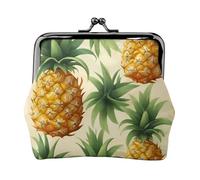 Tropical Pineapple Print Lightweight Women Coin Purse Exquisite Waterproof Small Pouch for Coins Cards