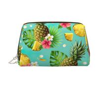 Tropical Pineapple Toiletry Pouch, Travel-Friendly Makeup Organizer for Makeup Brushes, Lipsticks