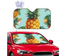 Tropical Pineapple Windshield Sun Shade for Car Personalized Window Sunshades Foldable Sun Heat Uv Rays Visor Protector to Keep Your Vehicle Cool for Universal Cars SUV Truck 51x27.5 Inch