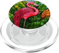 Tropical Pink Flamingo Art PopSockets PopGrip for MagSafe