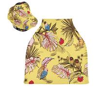 Tropical Pink Parrot Bird Stretchy Baby Car Seat Cover,Canopy Nursing Covers,Soft Breathable Windproof Scarf Changepad for Winter Infant Breastfeeding Boys
