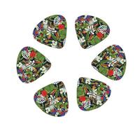 Tropical Plant Cute Colorful Parrot 12 Pack Guitar Picks Plectrums with Organizer Storage Box, Guitar Picks for Bass Electric Acoustic Guitars Ukulele