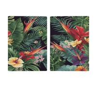 Tropical Plant Flowers Passport Holder for Women Men PU Leather Passport Travel Wallet with Multiple Pockets