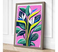 Tropical Plant Study Canvas Wall Art Print 36x24 Inch